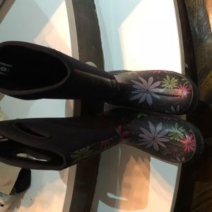 Boggs water proof flower power boots.